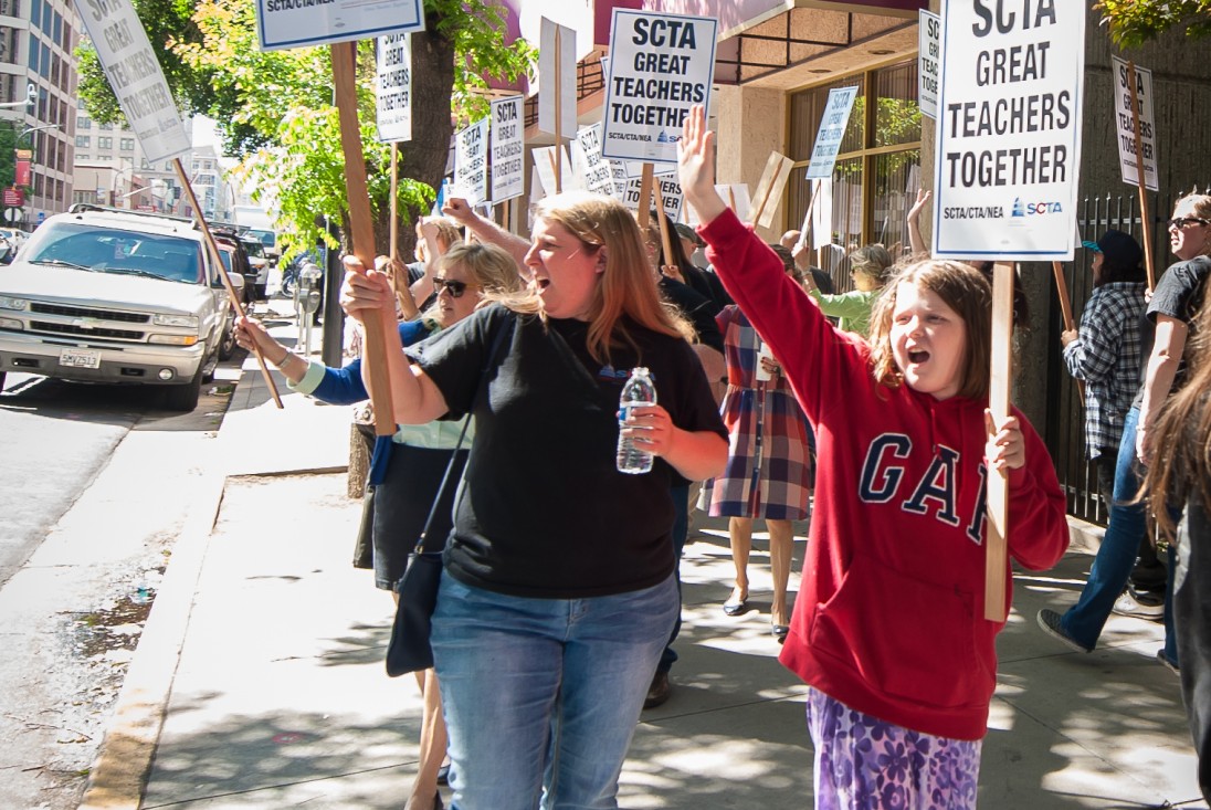 Hundreds of Sac City Teachers Picket Jay Hansen - Sacramento City ...